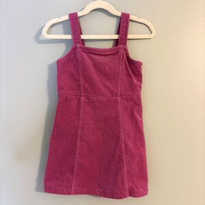 CrewCuts Pinafore Dress Girls 5 Pink Corduroy Sleeveless Jumper Valentine